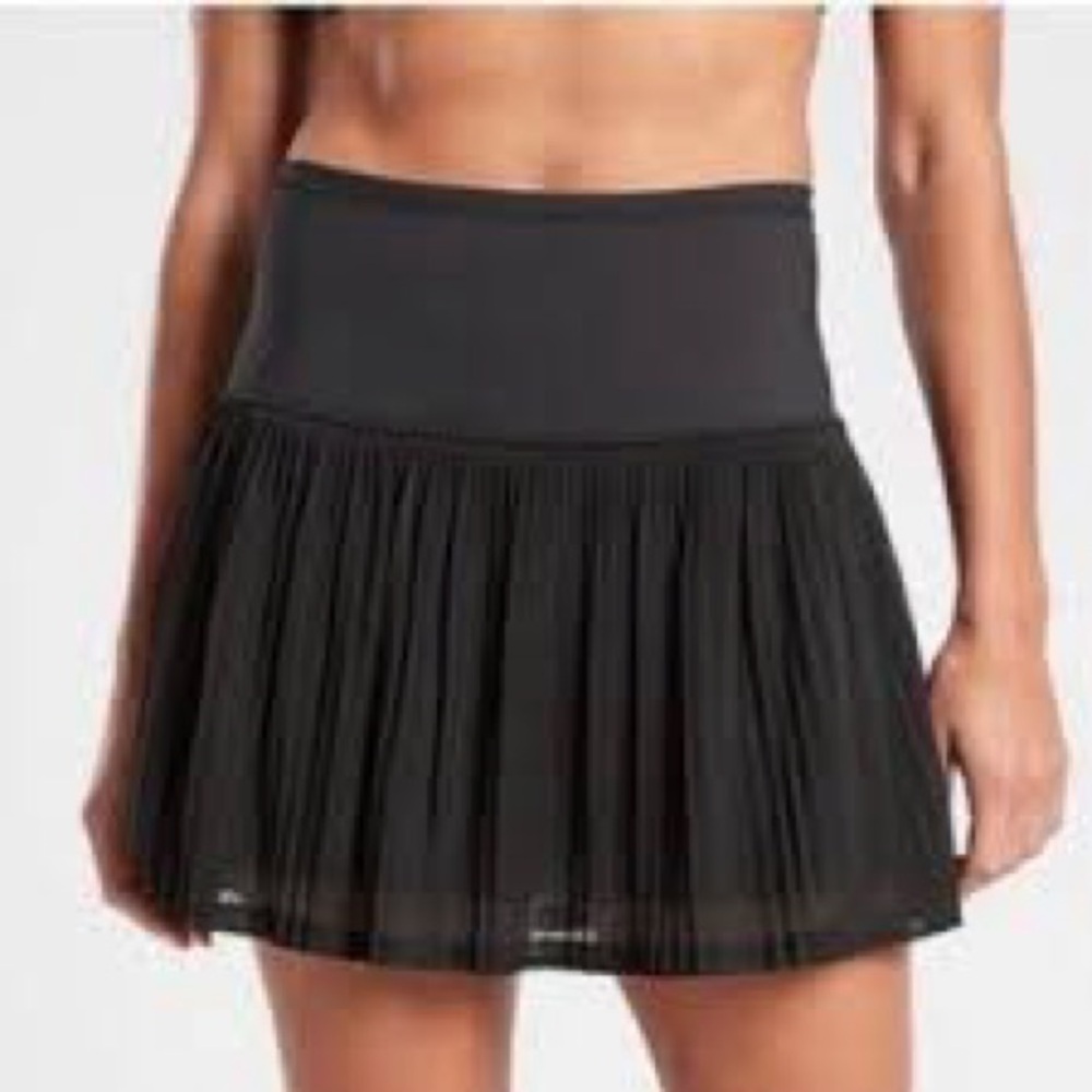 Athleta Black Pleated Skort